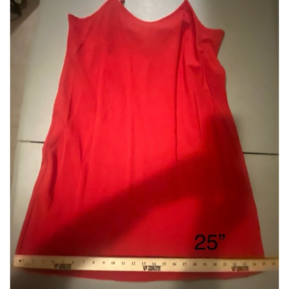 Nanette Lepore Shirt Dress Womens 14 Red Long Sleeve Collared Button Front 2 Pc - Picture 14 of 16